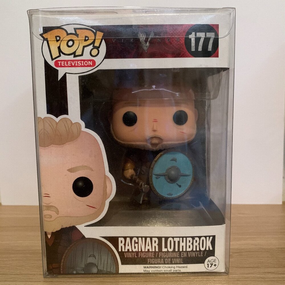 Vikings Ragnar Lothbrok #177 Funko Pop Vinyl & With Pop Protector (Vaulted) - Picture 1 of 2